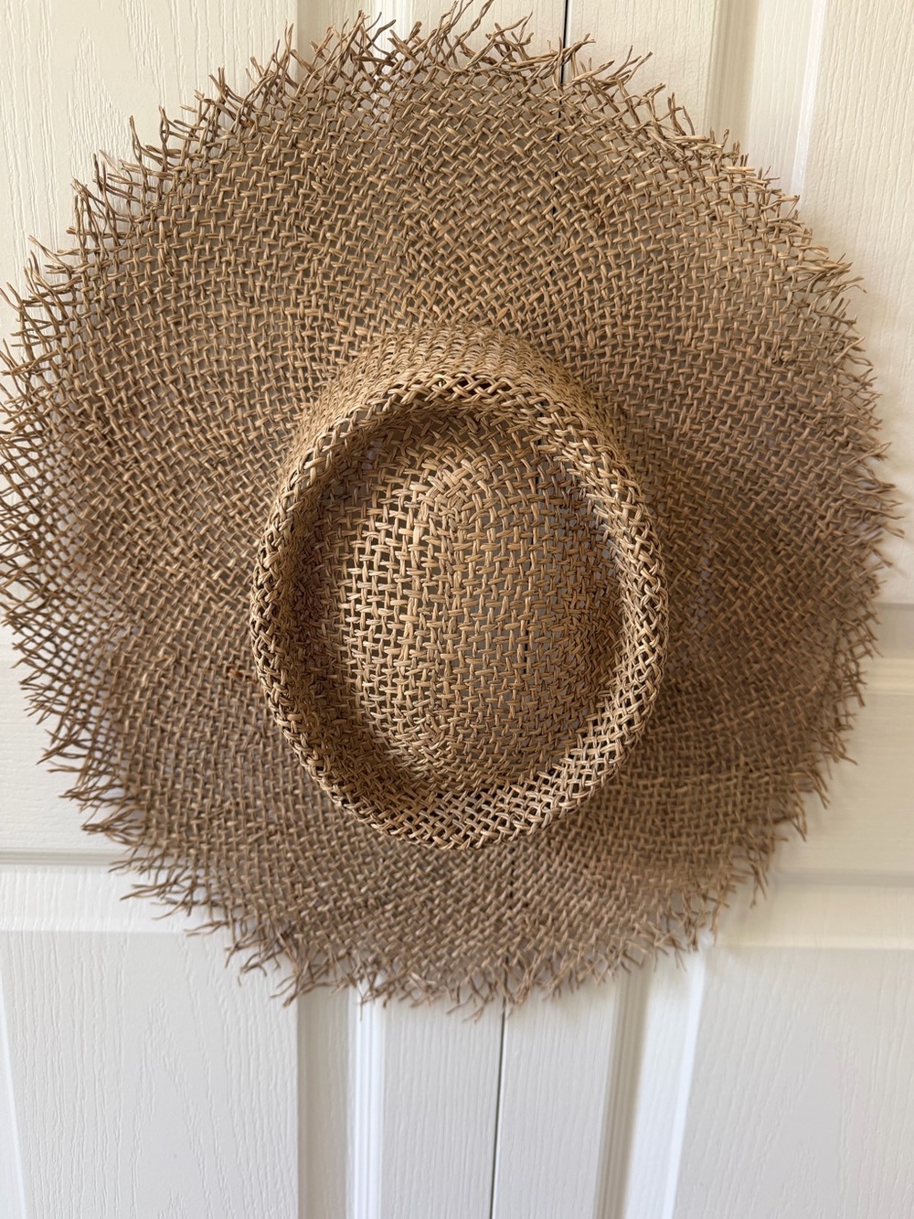 Lack Of Color Wide Brim Straw Sun Hat in Natural Tan